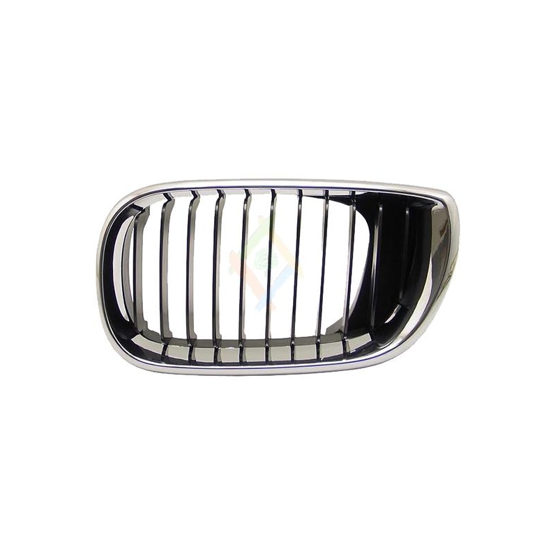 GRILLE GAUCHE AVEC CADRE CHROME/LAMELLES NOIRES