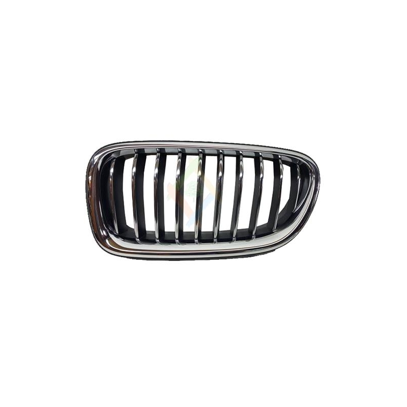 GRILLE GAUCHE AVEC CADRE CHROME/LAMELLES NOIRES