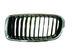 GRILLE AVANT GAUCHE CADRE CHROME/LAMELLES NOIRES