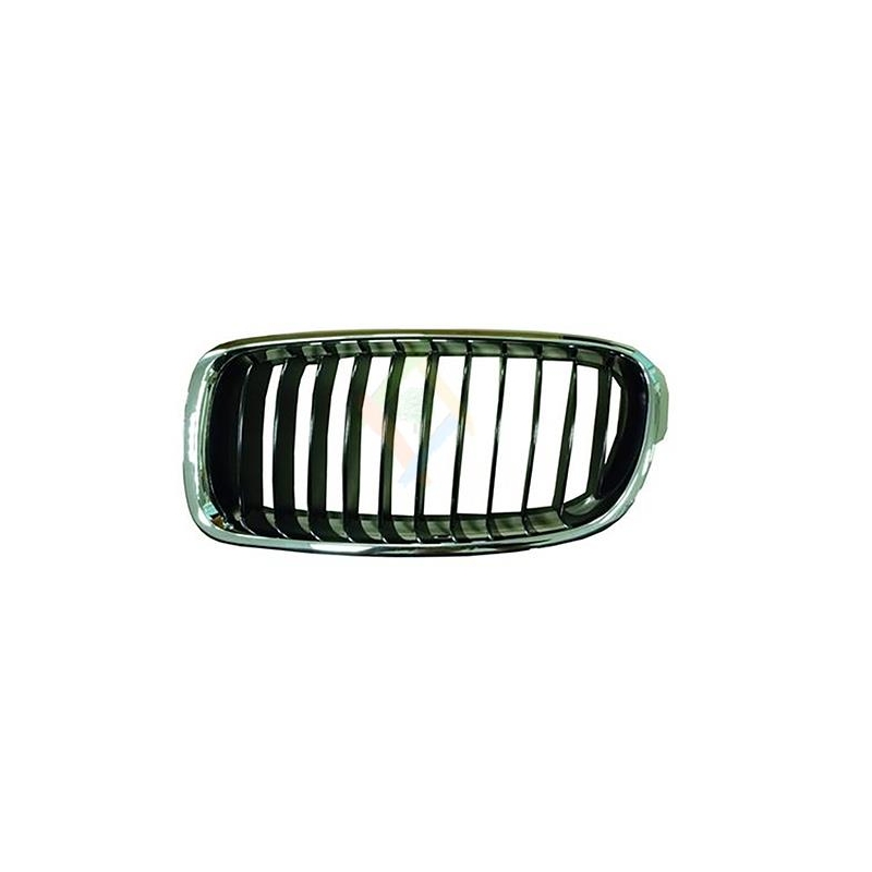 GRILLE AVANT GAUCHE CADRE CHROME/LAMELLES NOIRES