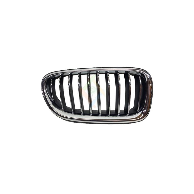 GRILLE DROITE AVEC CADRE CHROME/LAMELLES NOIRES