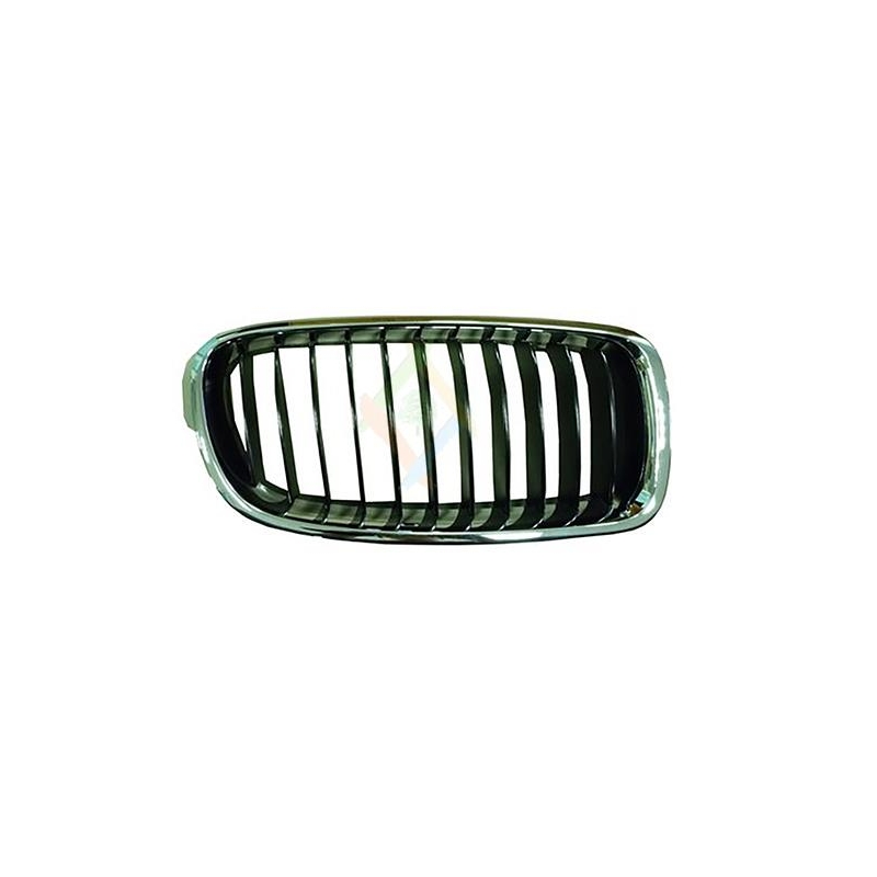 GRILLE DROITE CADRE AVANT CHROME/LAMELLES NOIRES