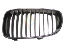 GRILLE AVANT GAUCHE CADRE CHROME/NOIR/LAMELLES CHROME