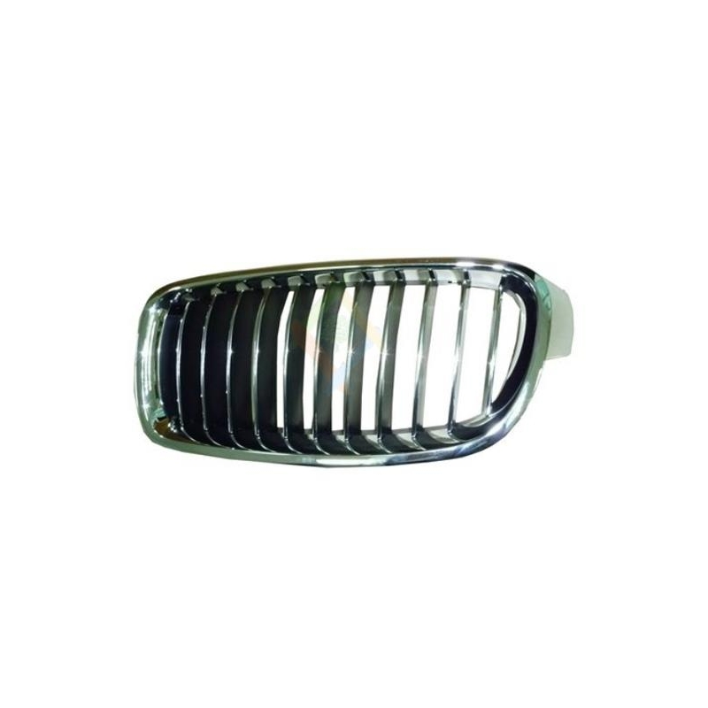 GRILLE AVANT GAUCHE CADRE CHROME/CHROME/LAMES NOIRES