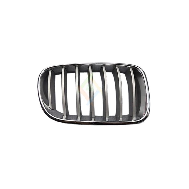 GRILLE AVANT DROITE BORD CHROME/LAMELLES GRIS TITAN