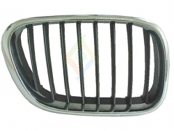 GRILLE DROITE AVEC CADRE CHROME/LAMELLES NOIRES