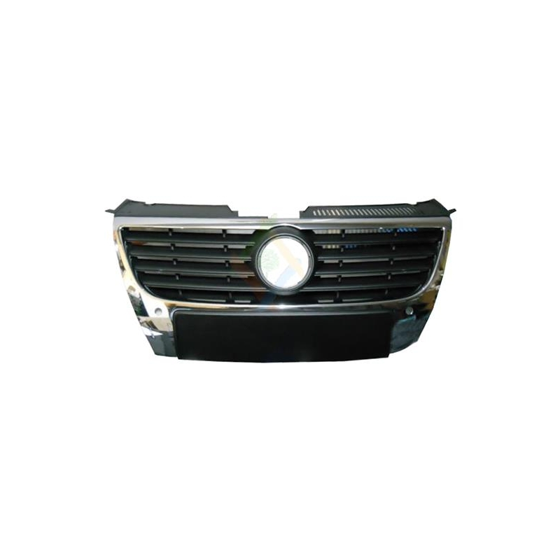 GRILLE AVANT AVEC MOULURE NOIRE AVEC CADRE CHROMÉ AVEC TROU DE CAPTEU