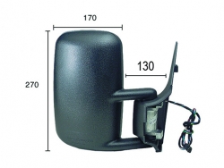 MIROIR DROIT ELECTRIQUE, CHAUFFANT, CONVEXE 5 BROCHES