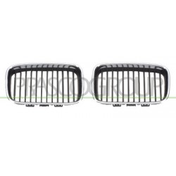 GRILLE NOIRE GAUCHE AVEC CADRE CHROMÉ MOD.  08/96