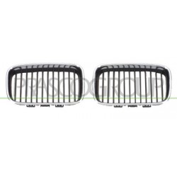 GRILLE DROITE NOIRE AVEC CADRE CHROMÉ MOD.  08/96